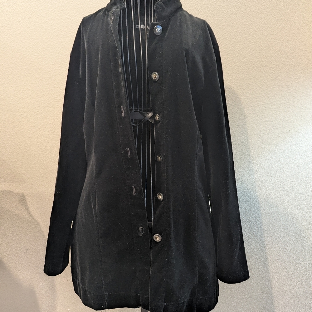 Vintage Cotton Velvet Structured Coat Size Large